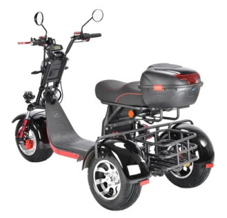 Электроскутер WHITE SIBERIA PRO TRIKE+ 3000W, черный