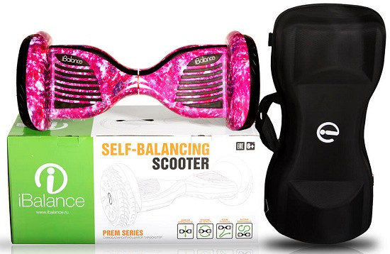 Гироскутер iBalance Prem Series 10.5 дюймов с приложением, космос фиолетовый